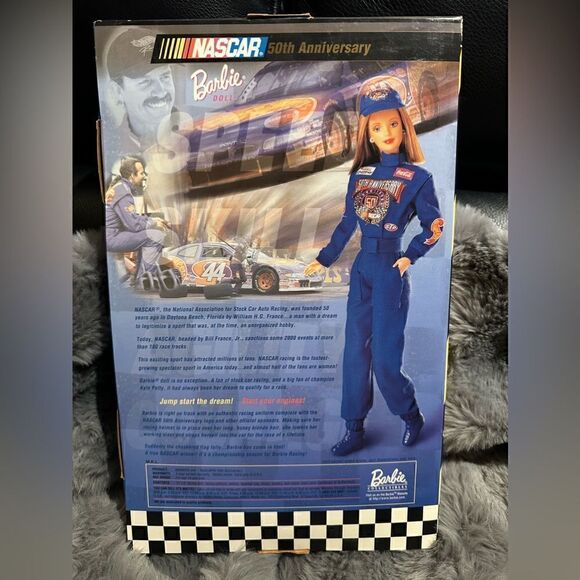 Barbie 50th Anniversary NASCAR NIB - Picture 2 of 2